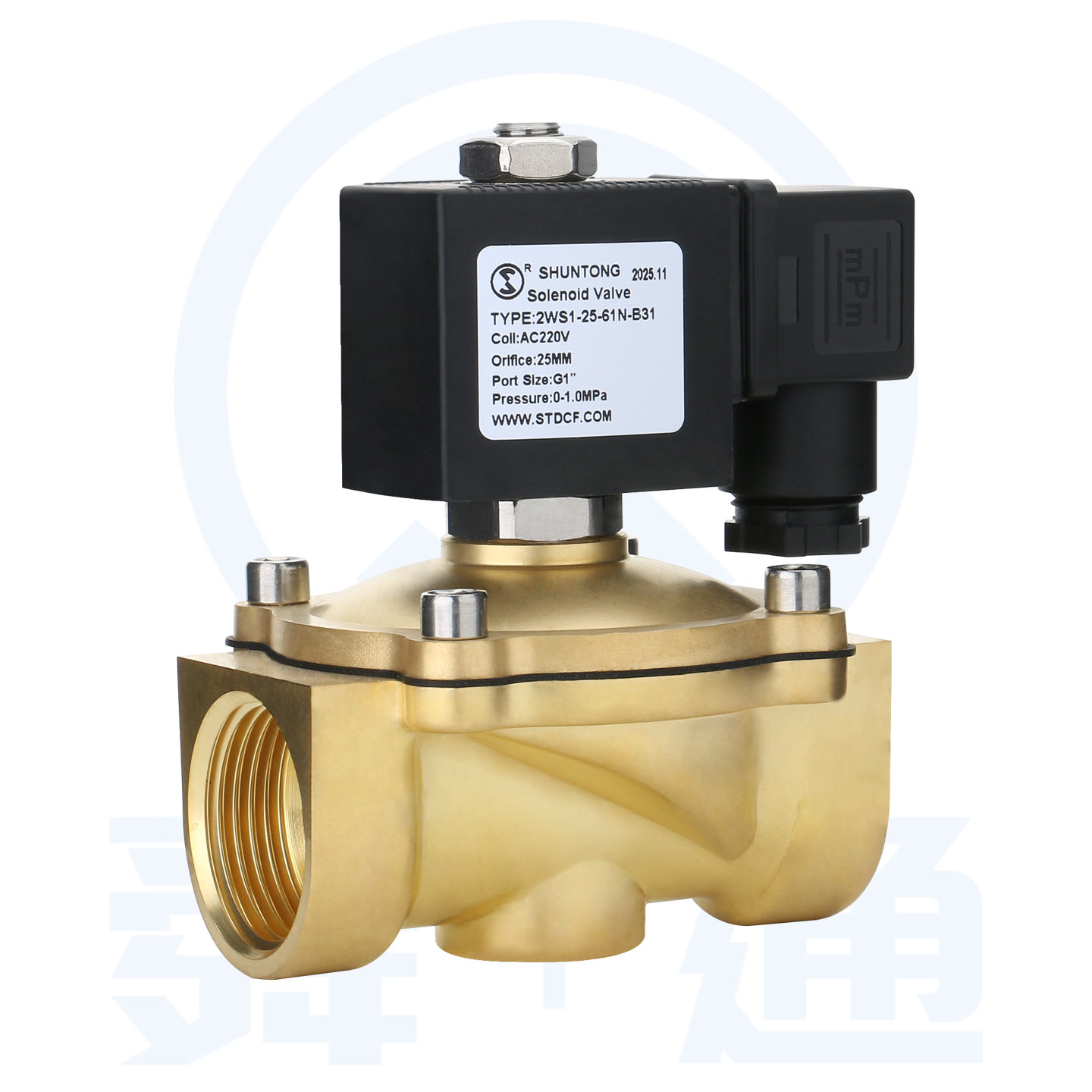 Series 2WS1 Brass 2/2 NC Direct Lifting Diaphragm Solenoid Valve