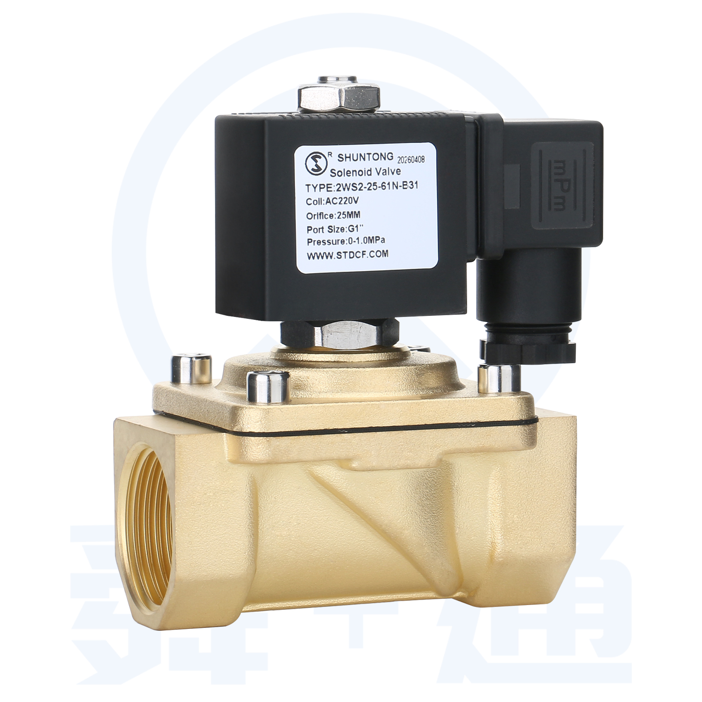 2WS1 series Brass Direct lifting diaphragmsolenoid valve 2/2 way normally closed type