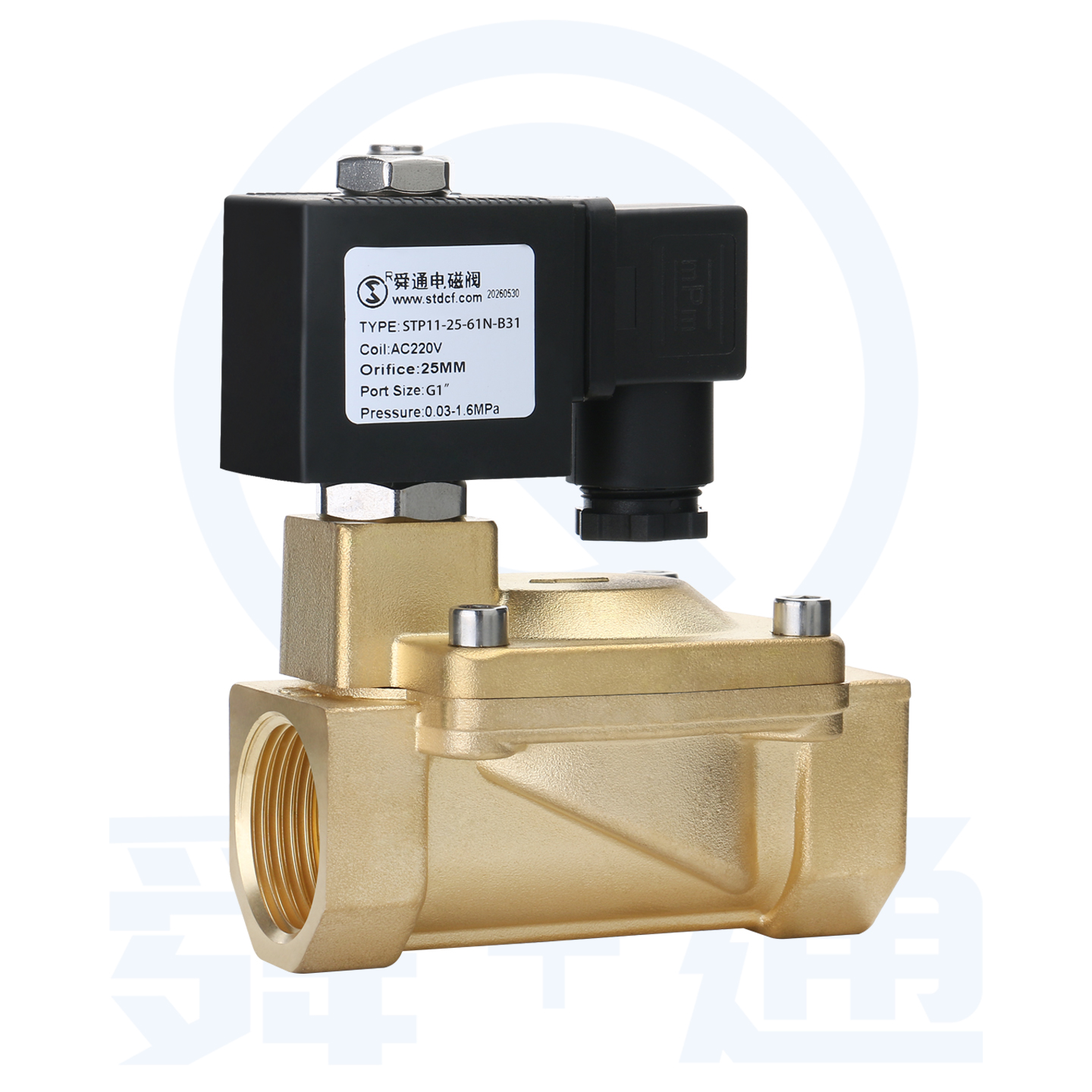 STP11 series pilot operated diaphragmBrass 22 way normally closed type